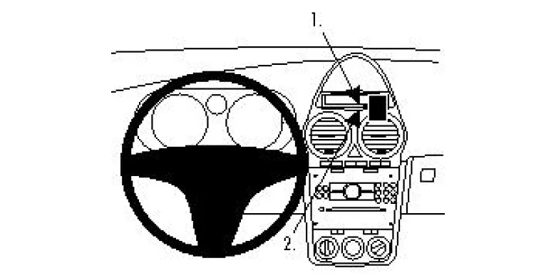 Opel Corsa 07-14, Vinklad, Hög