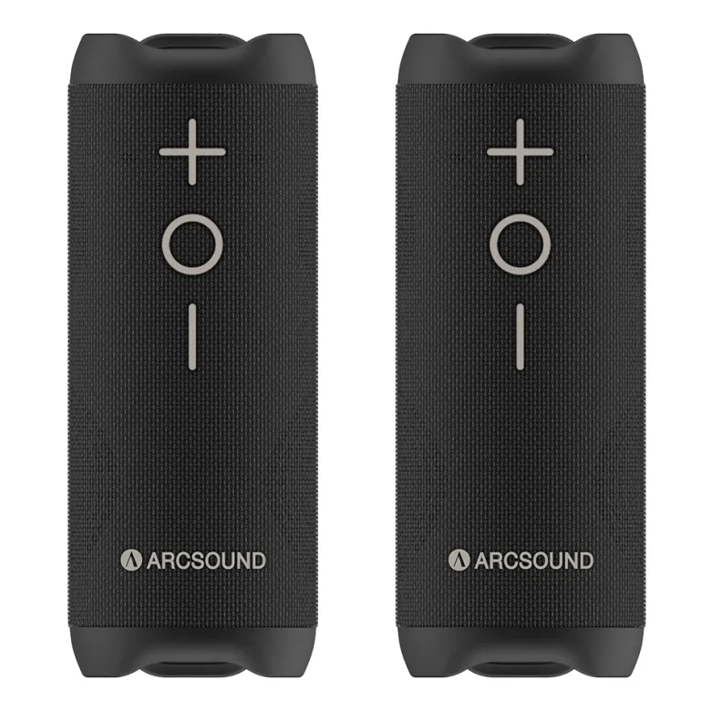 2-pack Arcsound EDGE Bluetooth-högtalare, svart