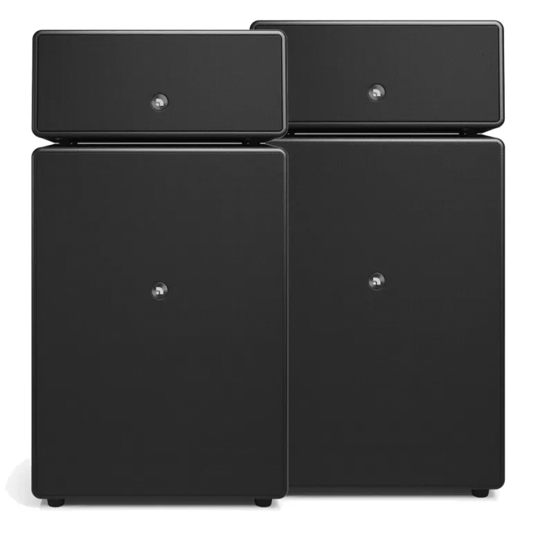 2-pack Audio Pro Drumfire II W Wi-Fi-högtalare med Google Cast & AirPlay 2, svart