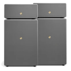 2-pack Audio Pro Drumfire II W Wi-Fi-högtalare med Google Cast & AirPlay 2, grå