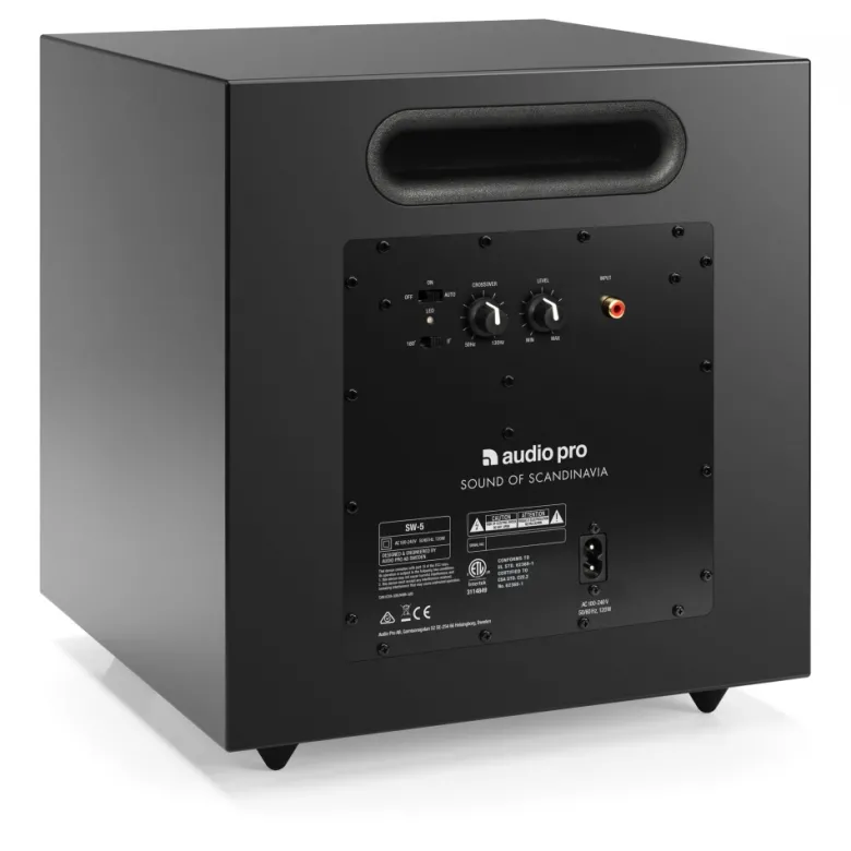 2-pack Audio Pro SW-5 aktiv subwoofer, svart