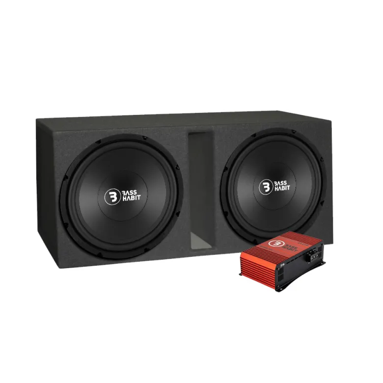 2-pack Bass Habit P380 i baslåda & SPL ELITE 1200.1DF, baspaket