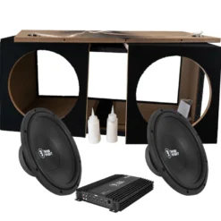 2-pack Bass Habit PL300 i låda med PP 600.1 (gen. 2), baspaket i byggsats