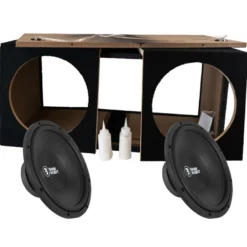 2-pack Bass Habit PL300 i låda med RA2000W, baspaket i byggsats