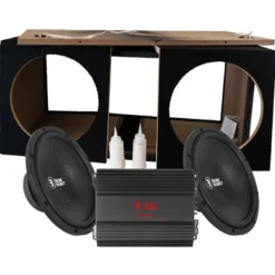 2-pack Bass Habit PL300 i låda med RA2000W, baspaket i byggsats