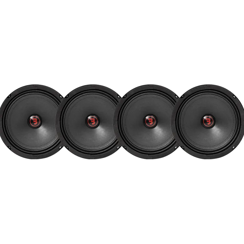 4-pack Bass Habit Rebel SR165M, 6.5 tums midbasar