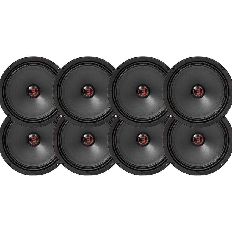 8-pack Bass Habit Rebel SR165M, 6.5 tums midbasar