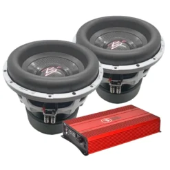 2-pack B² Audio RAGE XL 15D1 V2 med Bass Habit SE8000.1D1, baspaket