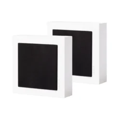 2-pack DLS Flatbox Mini on-wall högtalare, matt vit