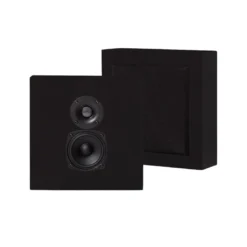 2-pack DLS Flatbox Mini on-wall högtalare, mattsvart