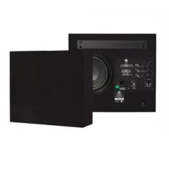 2-pack DLS Flatsub Midi vägghängningsbar aktiv subwoofer, mattsvart