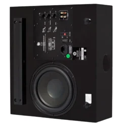 2-pack DLS Flatsub Midi vägghängningsbar aktiv subwoofer, mattsvart