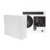 2-pack DLS Flatsub Midi vägghängningsbar aktiv subwoofer, mattvit