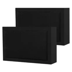 2-pack DLS Flatsub 8.2 vägghängningsbar aktiv subwoofer, mattsvart