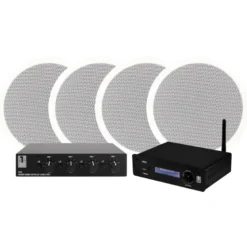 4-pack DLS IC611, 6.5” inbyggnadshögtalare, System One SC4B & System One A50BT