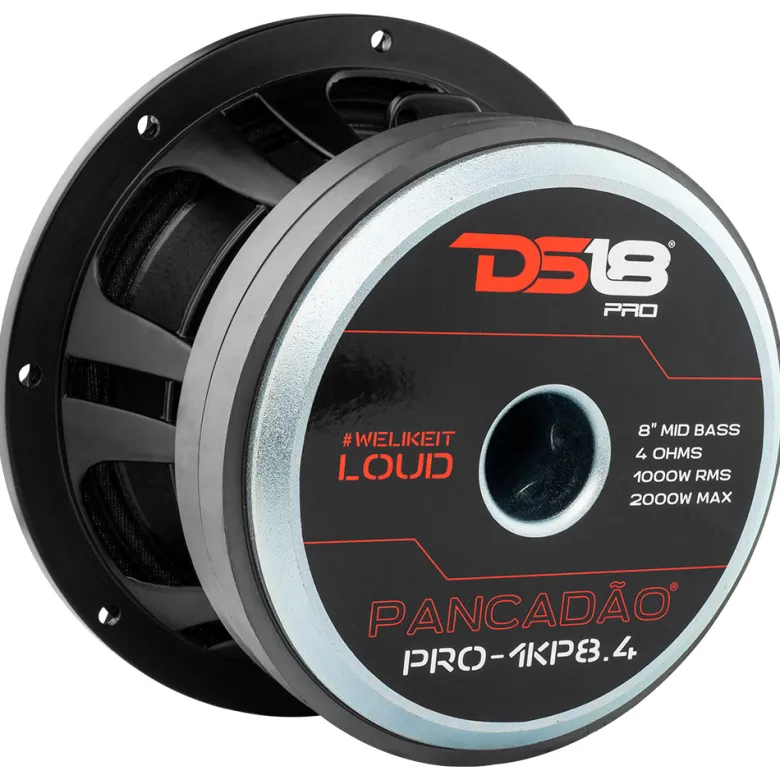 4-pack DS18 Pancadão PRO-1KP8.4, extrem 8 tums midbas