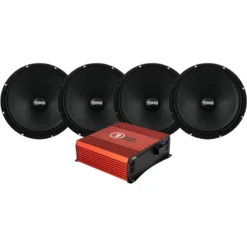 4-pack DS18 8PRO400MR-4 & Bass Habit SE225.4DF, SPL-paket