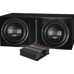 2-pack EDP122SPL-E3 i portad låda med MAX PA1-3000.1DZ2, 2x12 baspaket