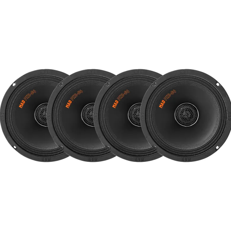 4-pack GAS MAD PX2-64, grym 6.5 tums koaxialhögtalare