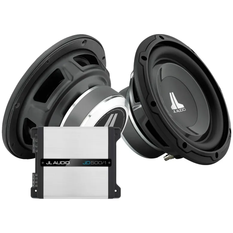2-pack JL Audio 8W1v3-4 med JD500/1, 2x8 baspaket