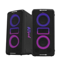 2-pack Klipsch Miami, partyhögtalare med mikrofon & Bluetooth