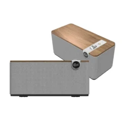 2-pack Klipsch The One Plus Bluetooth-högtalare, valnöt