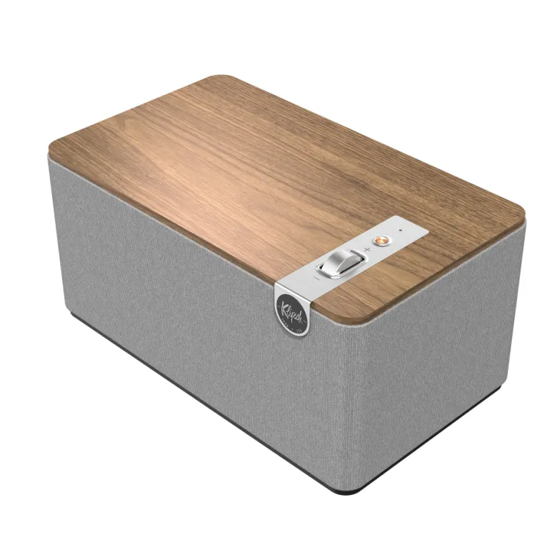 2-pack Klipsch The Three Plus Bluetooth-högtalare, valnöt
