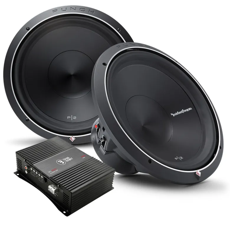 2-Pack Rockford Fosgate P2D415 & Bass Habit SPL ELITE 2000.1DF