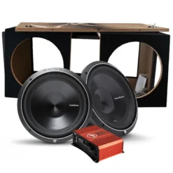 2-pack Rockford Fosgate P3D2-12 & Bass Habit SE550.2DF, baspaket i byggsats