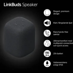 2-pack Sony LinkBuds Speaker trådlös bärbar högtalare med Bluetooth, svart