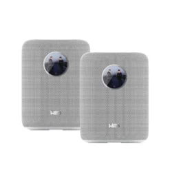2-pack WiiM Sound smart högtalare med skärm, vit
