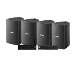 4-pack Yamaha NS-AW194 med System One A50BT och högtalarväxel, utomhuspaket