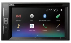 Pioneer AVH-A240BT, bilstereo med Bluetooth, DVD och 3 par lågnivå