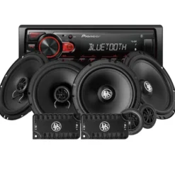 Pioneer MVH-230BT & DLS PA fram- och baksystem, bilstereopaket
