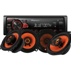 Pioneer MVH-230BT & GAS MAD X1-högtalare, bilstereopaket