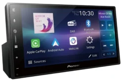 Pioneer SPH-DA77DAB, bilstereo med trådlös CarPlay, Android Auto, DAB+ och Bluetooth
