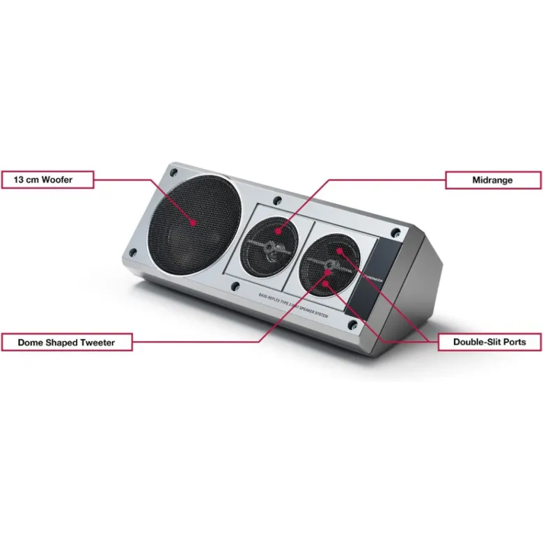 Pioneer TS-X40SXT 3-vägs lådhögtalare med retrodesign, par