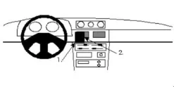 ProClip Monteringsbygel Daihatsu Rocky 90-01, Centrerad