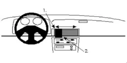 ProClip Monteringsbygel Daihatsu Charade 91-93, Centrerad