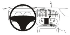 ProClip Monteringsbygel Daihatsu Cuore 01-03/Max 02-07, Centrerad