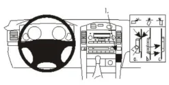 ProClip Monteringsbygel Toyota Landcruiser 03-09/Landcruiser 120 03-09, Vinklad