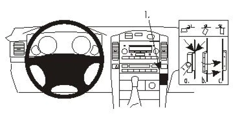 ProClip Monteringsbygel Toyota Landcruiser 03-09/Landcruiser 120 03-09, Vinklad