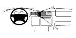 ProClip Monteringsbygel Toyota LandCruiser Hg 80/Lexus LX Serie 95-98, Centrerad