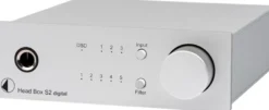 Pro-Ject Head Box S2 Digital, silver hörlursförstärkare med optisk ingång