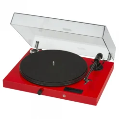 Pro-Ject Jukebox E1, skivspelare med inbyggd förstärkare, röd