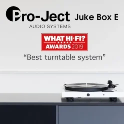 Pro-Ject Jukebox E1, skivspelare med inbyggd förstärkare, röd
