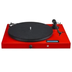 Pro-Ject Jukebox E1, skivspelare med inbyggd förstärkare, röd