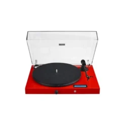 Pro-Ject Jukebox E1, skivspelare med inbyggd förstärkare, röd