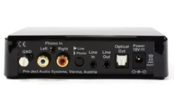 Pro-Ject Optical Box E Phono, RIAA-steg med optisk ut, svart