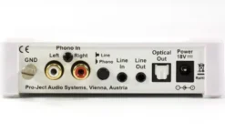 Pro-Ject Optical Box E Phono, RIAA-steg med optisk ut, vit